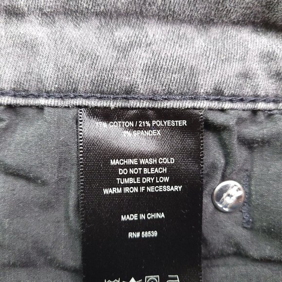 Kut from the Kloth Diana Skinny Jeans Size 10 Mid Rise Black Denim Leopard Print - Picture 10 of 10